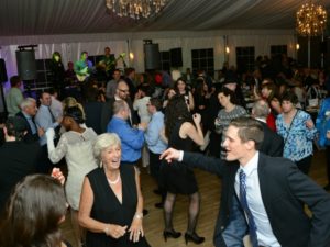 Crowd of guests dancing at SPARK