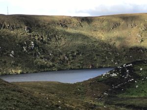 Image of Wicklow Mountains, green pastures surrounding a lake