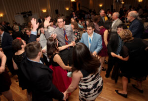 People dance at SPARK after the end of the program.