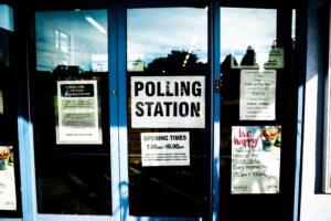 Photo of a polling station