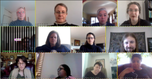 Some of Independent Futures team in a GoToMeeting video call